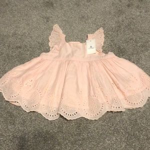 Pink eyelet dress
